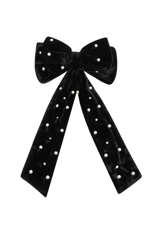 NWT LoveShackFancy Lorna Barette - Velvet Hair Bow LoveShackFancy Lorna Bow Barette | Free People main image 2