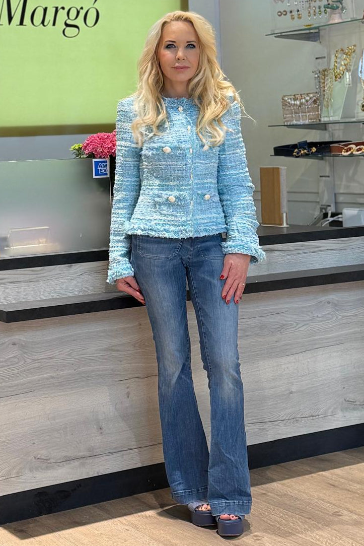 MARUSCHKA DE MARGO AQUA TWEED JACKET – MaruschkadeMargo