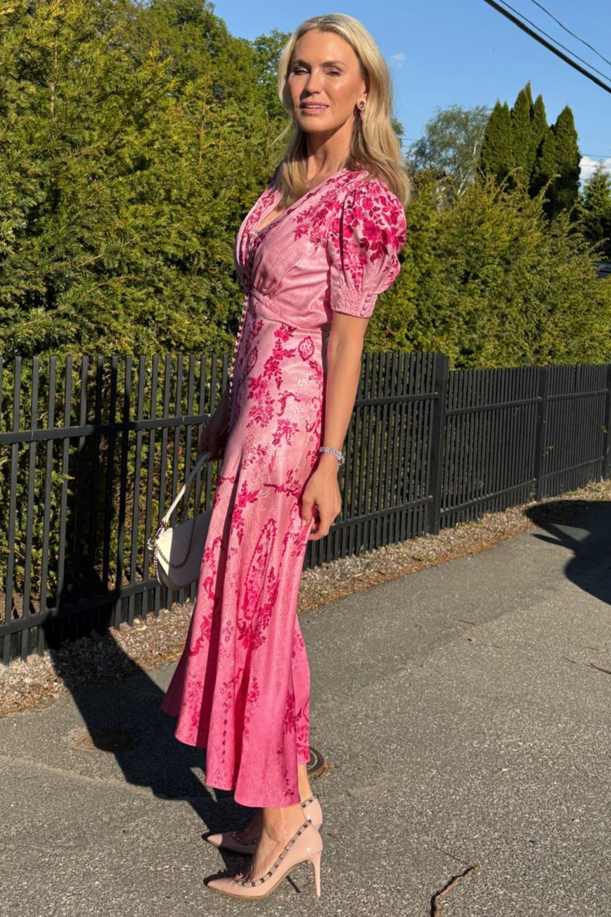 SALONI LEA SILK LONG DRESS IN FLORAL SERRAMENTO MaruschkadeMargo SALONI LEA SILK LONG DRESS IN FLORAL SERRAMENTO MaruschkadeMargo