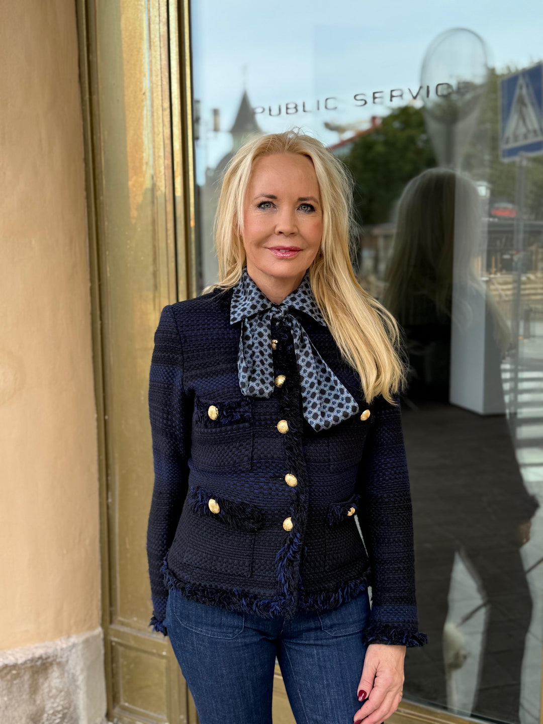 MARUSCHKA DE MARGO NAVY & BLACK TWEED JACKET – MaruschkadeMargo